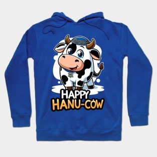 Funny Hanukkah Cow Happy Hanu-Cow Hoodie